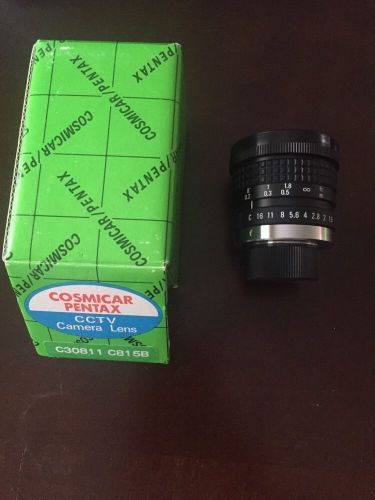 Cosmicar Pentax CCTV C30811 C815B Camera Lens 8.5MM F/1.5 Manual Iris C-Mount