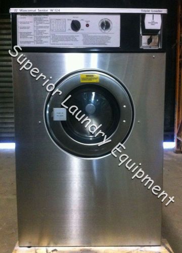 Wascomat W124 Front Load Washer, Stainless Steel, 220V, 3Ph, Coin, Reconditioned
