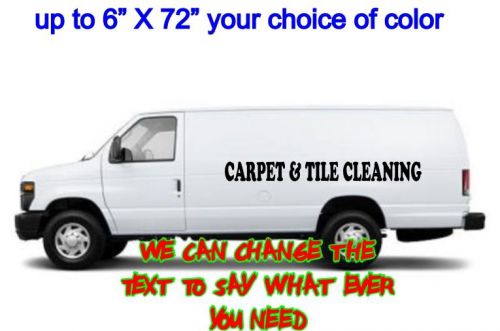 Carpet &amp; Tile Cleaning decal set (3pcs) choice of color &amp; Font