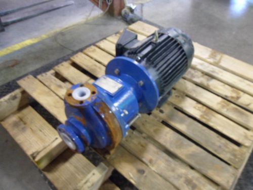 Finish thompson 1 x2x(8) iron pump w/ toshiba 10hp motr #5231234j used for sale