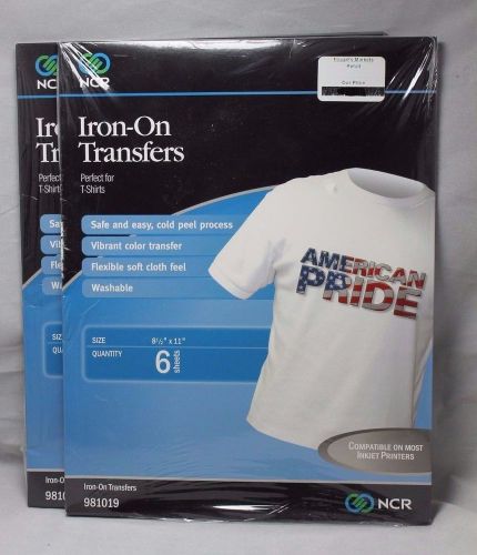 T-Shirt Inkjet Iron On Heat Transfer paper 8.5&#034; x 11&#034; 24 Sheets NCR 4 packs of 6