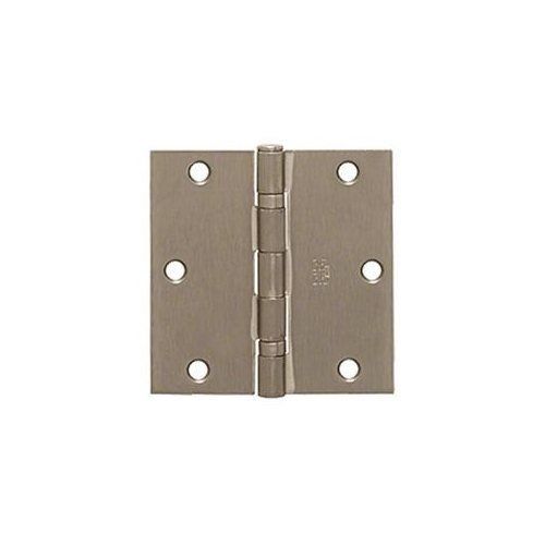 Crl dull nickel 3-1/2&#034; x 3-1/2&#034; commercial bearing hinge 3 pack for sale
