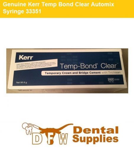 Genuine Kerr Temp Bond Clear Automix Syringe 33351