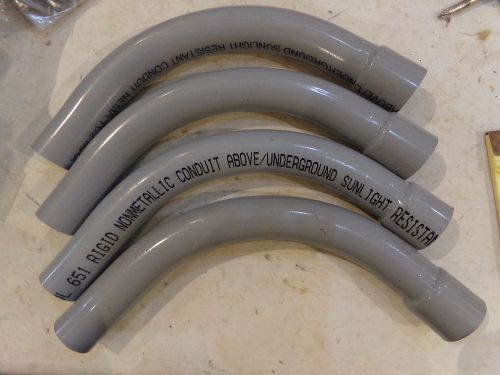 (4) 1&#034; CONDUIT 90 DEGREE BELLED END ELBOW - NEW