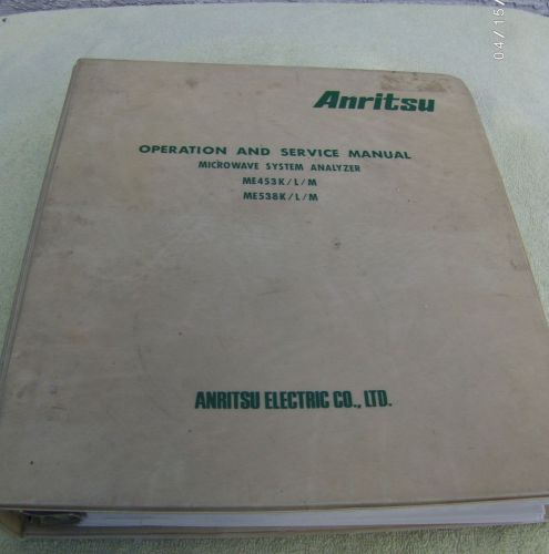 ANRITSU ME453 K/L/M MICROWAVE SYSTEM ANALYZER PRINTED MANUAL