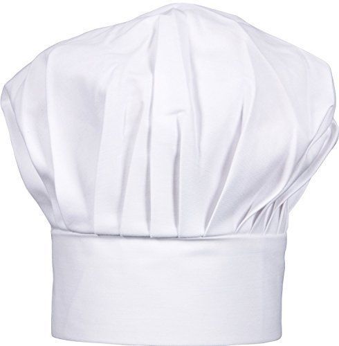 Modern Kitchen Lightweight Happy Play Cotton and Poly Chef Hat, White