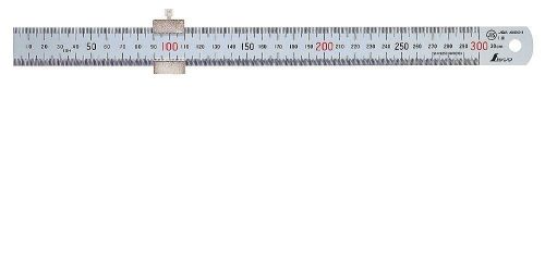 New SHINWA 30cm 300mm Stainless Steel Mini Ruler Scale with Stopper for Work