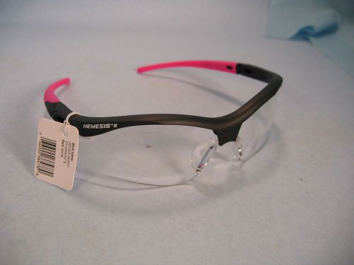 Jackson Safety 38478 V30 Nemesis Small Safety Glasses Black/Pink Tips