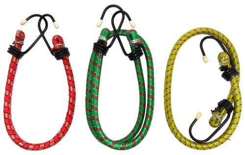 3 piece bungee cord multipack- 12 inch, 18 inch, and 24 inch (u.s. shipper) for sale