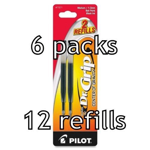 Value pack of 6 - pilot dr. grip center of gravity ballpoint ink refill, 12 for sale