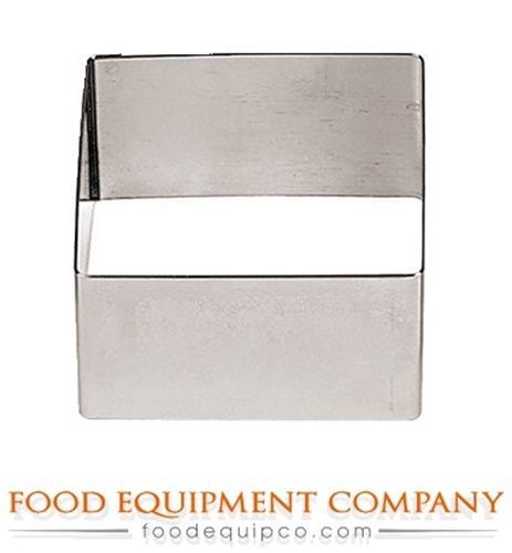 Paderno 47425-04 Pastry Rings square 2&#034; x 1-1/8&#034;H stainless steel   - Case of 6