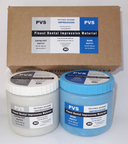 Dental VPS Putty Impression Material Vinyl Polysiloxane 1200 ml (2000gm) Kit