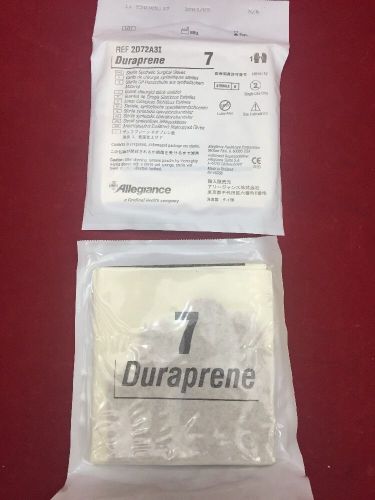 NEW BOX OF 40 PAIRS ALLEGIANCE Duraprene Surgical Gloves 2D72A3I