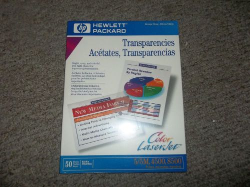 HP color laser jet transparencies (50 Sheets) 8.5X11 in