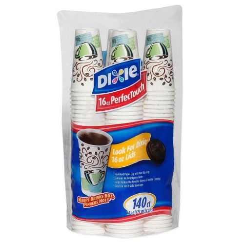 Dixie PerfecTouch Insulated Paper Cups Coffee Haze 16 oz. (140 ct.)