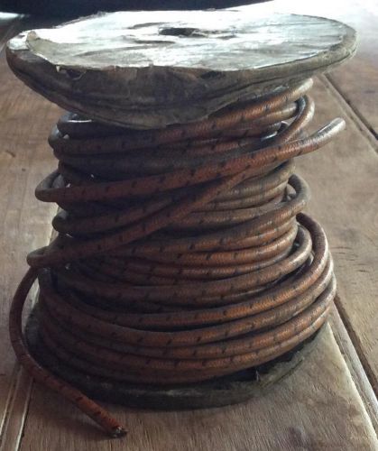 Antique spool of 12 gauge electrical wire insulated old packard electric 100ft. for sale