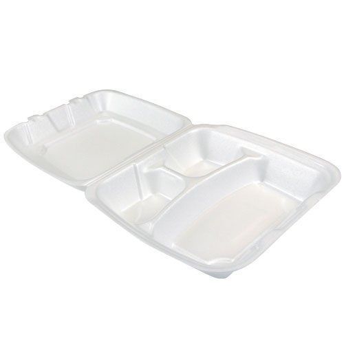 KZ Industrial 05019 3 Hinged Compartment Tray, 9&#034; x 9&#034; (Pack of 200)