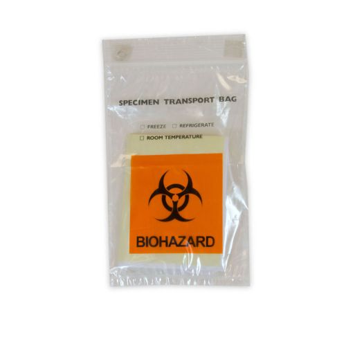 Biohazard specimen transport bags document pouch 6 x 9 zip lock closure 1000 pk for sale
