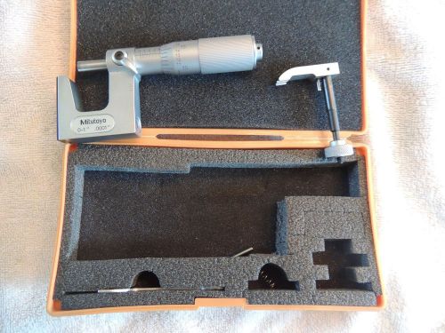 MITUTOYO MICROMETER 0-1&#034;, .0001 ,No. 117-107, Made in Japan, Excellent Condition