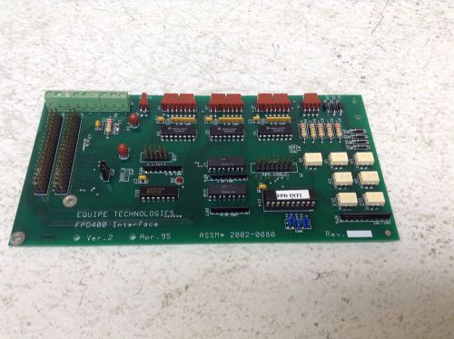 Equipe Technologies FPD400 Interface Ver. 2 2002-0080 20020080