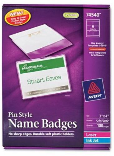 Avery Laser/Inkjet Pin Style Name Badge HoldersAvery