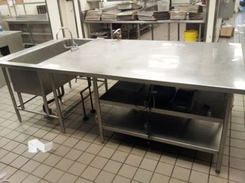Table Sink / Chefs Prep Station / Heavy Duty Stainless-Steel all the way
