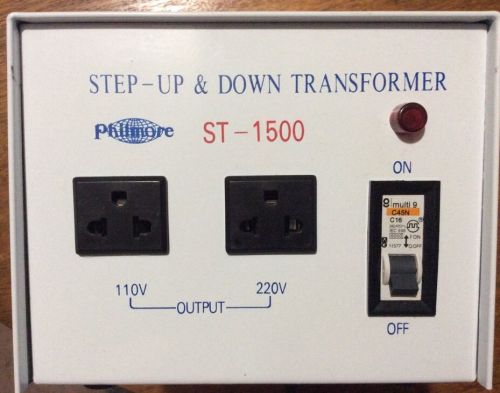 ST1500 ST-1500 1500 watt 110/220 volt Step Up or Step Down Transformer