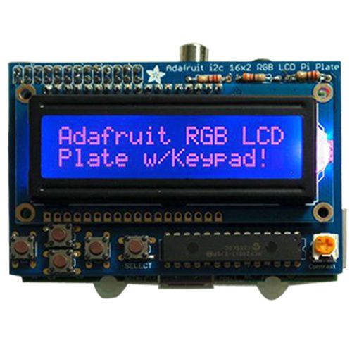 Adafruit Industries RGB Negative 16x2 LCD and Keypad Kit for Raspberry Pi