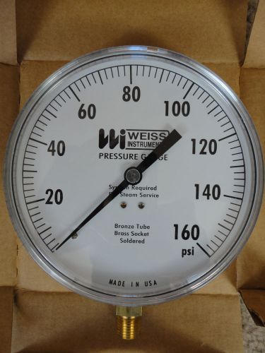 Weiss Instruments 4CTS 0-160 PSI Pressure Gauge  1/4 &#034; NPT LM (NEW IN BOX)
