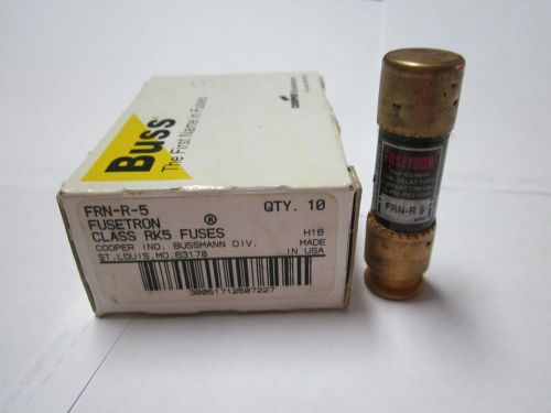 Lot of 10 cooper bussmann frn-r-5 fusetron class rk5 fuse new in box for sale