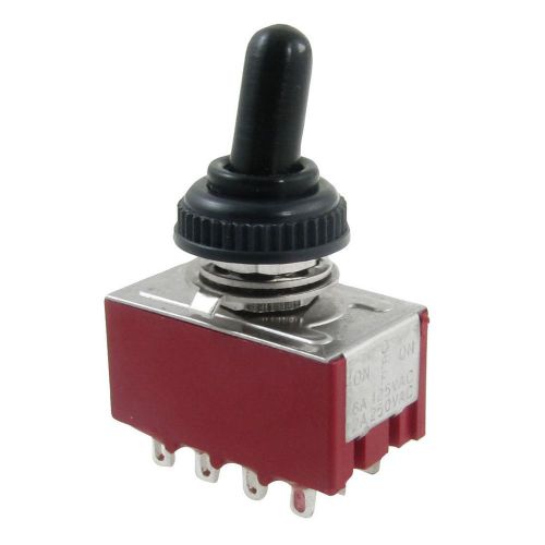 AC 250V 2A 125V 6A on/off/on 4PDT Toggle Switch with Waterproof Boot GY