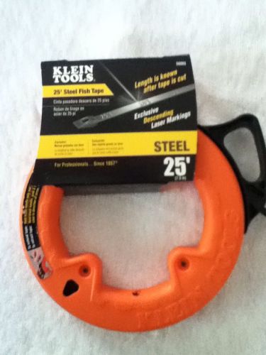 Klein Tool 25&#039; 1/8&#039;&#039; Wide Steel Wire Fish Tape Laser Marked 56005