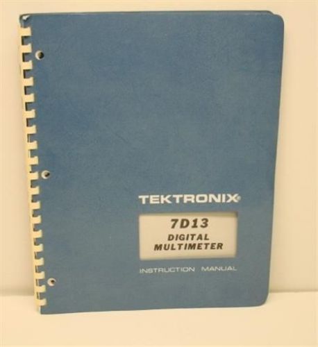 Tektronix 7D13 Dig. Multimeter Instr. Manual SCHEMATICS