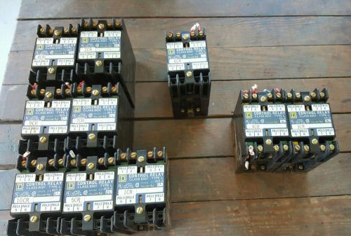 SQUARE D CONTROL RELAY LOT of 10 type L LO-20 -40 -60