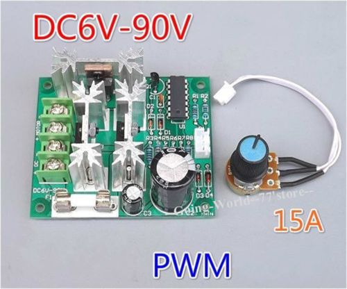 DC6V-90V Motor Governor 15A  High Power 16kz PWM Promise Speed control board