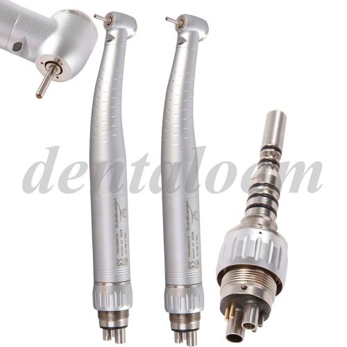 2x kavo style dental fiber optic led handpiece w/ coupling coupler f-b6 hole for sale