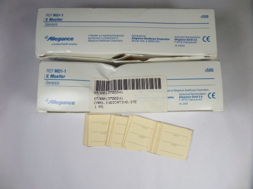 V.Mueller MD1-1 Indicating Sterilization Card Lot of 2 Boxes (1000 Cards)