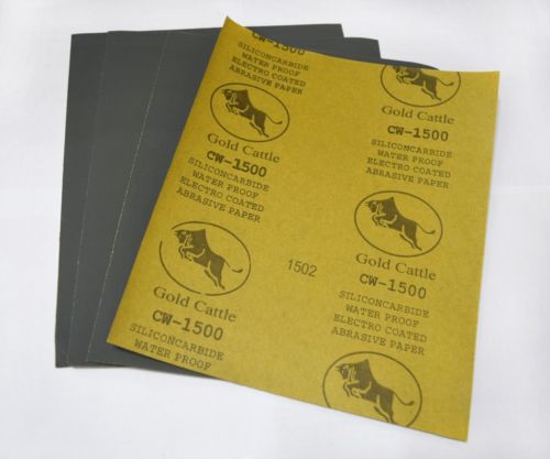 20pcs 9&#034; x 11&#034; 1500 grit wet &amp; dry sandpaper abrasive waterproof paper sheets for sale