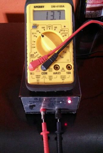 PYRAMID PHASE 3  REGULATED DC POWER SUPPLY 13.8 V 3 amp.  - USED