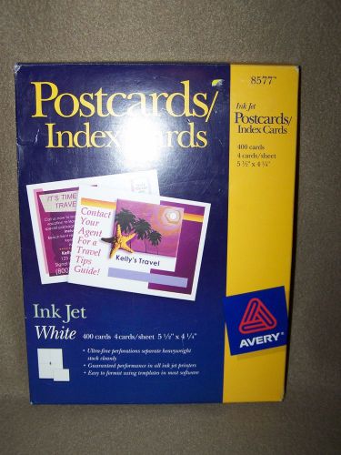 Avery Postcards / Index Cards 348 (from 400) Inkjet Post Cards Index Stock 8577