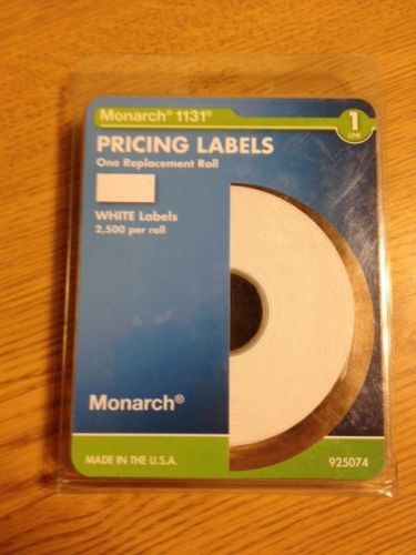 NEW MONARCH 1131 REPLACEMENT ROLL PRICING LABELS white 2500 QTY 925074 SEALED