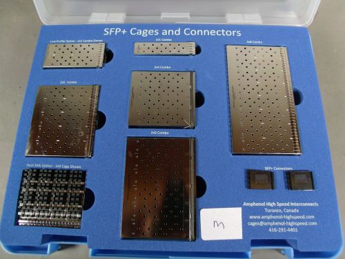 AMPHENOL COMMERCIAL PRODUCTS  SFP+ CAGES &amp; CONNECTORS SAMPLE CASE M 2014