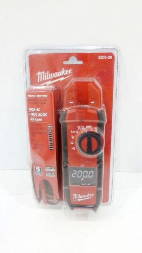 Milwaukee Tool 2205-20 Fork Meter | 200A AC | 1000V AC/DC | LED Light