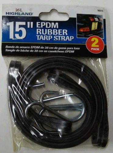 Lot of 14 highland 15&#034; epdm rubber tarp strap bungy cord autos motorcycles  new for sale