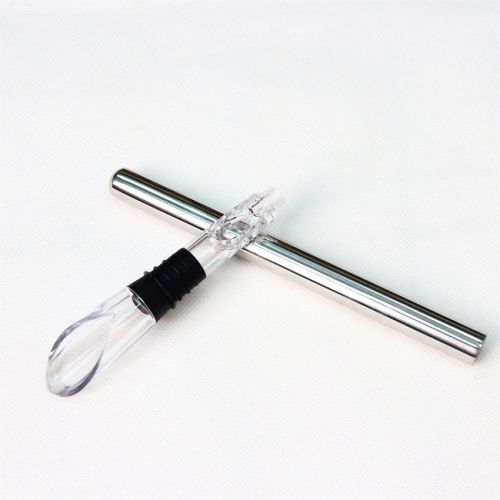 New stainless steel wine bottle cooling chill ice freezer stick rod and pourer for sale