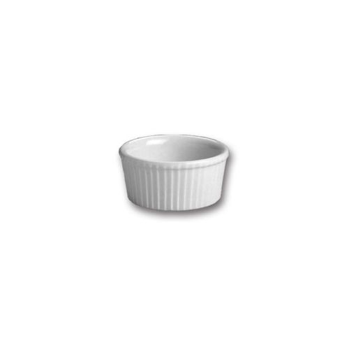 Hall china 834 1/2-wh white 4 oz. fluted ramekin - 36 / cs for sale