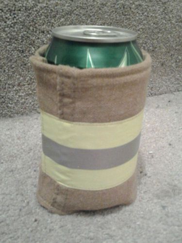 Authentic Firefighter Turnout Bunker Gear Koozie / Handcrafted / VERY UNIQUE!!!!