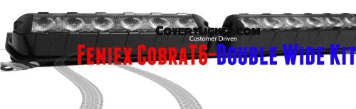 Feniex cobra t6 double-wide kit = covert custom double wide bracket &amp; 2 cobrat6 for sale