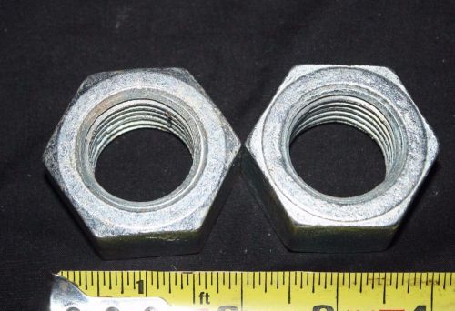 two hex nuts 1.25&#034; 8 tpi