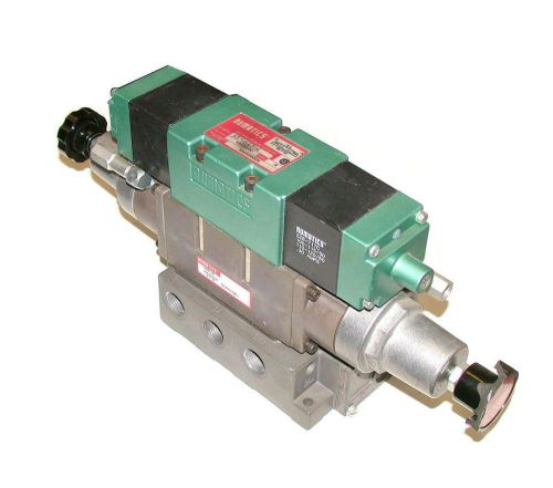 Numatics solenoid valve w/regulator and manifold model 554ss631k  554rd100j for sale